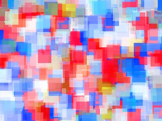 geometric square pattern abstract background in red and blue