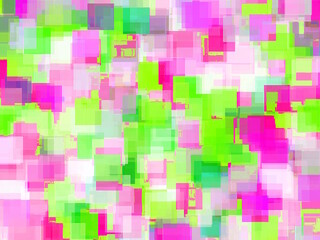 geometric square pattern abstract background in pink and green