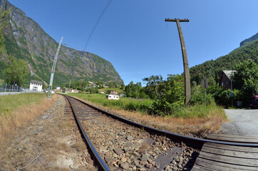 Flam Railway. The Flamsbana is a 20.2-kilometer long railway line between Myrdal and Flam in...