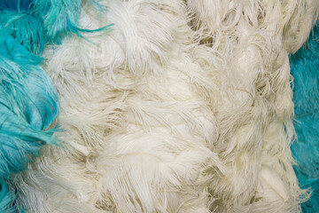 blue and white fabric used for carnival costumes in Rio de Janeiro.