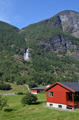Fototapeta premium Beautiful Norwegian countryside .Flam, Norway, Scandinavia