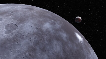 beautiful planet in far space, space background for design, outer space, planets in science...