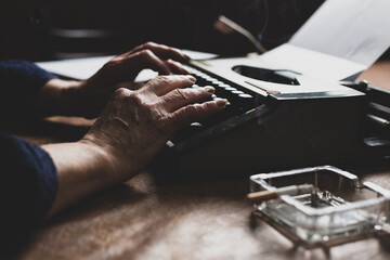 Woman writing her memoirs
