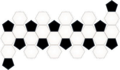 サッカーボール展開図　ペーパークラフト