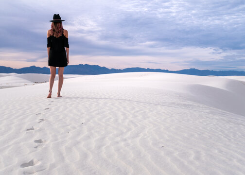 Woman exploring the beach