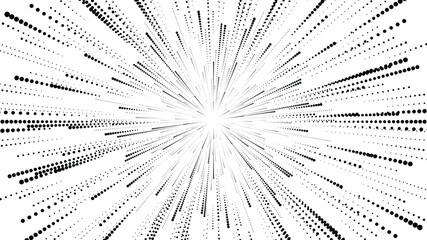 Obraz premium Radiating dots in Circle Form . Vector Illustration . Abstract Geometric ,Striped background