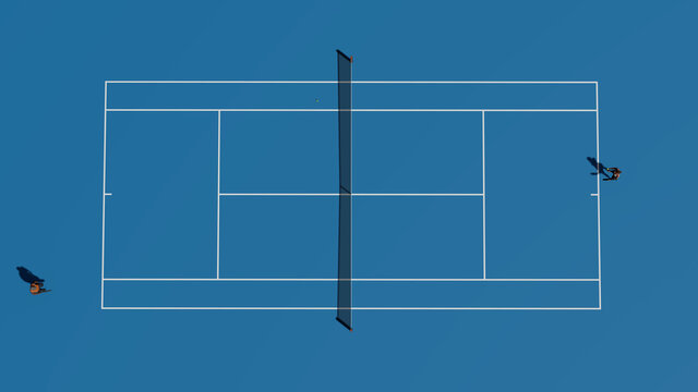 Blue tennis court Stock Illustration | Adobe Stock
