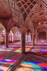 Fabulous view of prayer hall at the Nasir al-Mulk Mosque