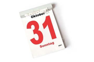 31. Oktober 2021