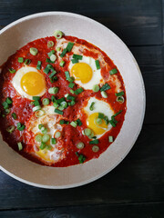  Eggs cooked in tomatoes - shakshouka - food