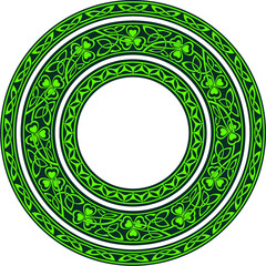 round frames, shamrock