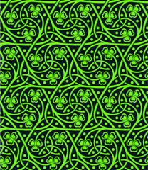 seamless pattern with shamrock