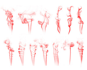 Beautiful big set of 13 red curve smoke brushes