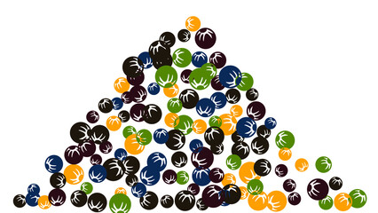 Feminine Floral Pattern with Simple Stylized Berries for Greeting Card or Poster. Naive Daisy Berries in Primitive Style. Vector Background for Spring or Summer Design.
