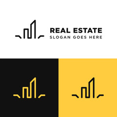 Simple and Modern Real Estate Logo Template for your Business