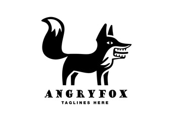 Clip art picture of a fox cartoon mascot logo character
