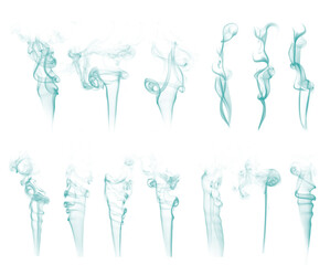 Beautiful big set of 13 turquoise curve smoke brushes