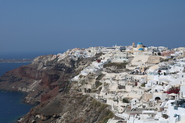 Naklejka premium Panoramic view of Santorini, Greece