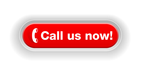Call us now! Web button in realistic bossy style - website element for header, online support block
