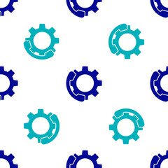 Blue Telephone 24 hours support icon isolated seamless pattern on white background. All-day customer support call-center. Full time call services. Vector Illustration.