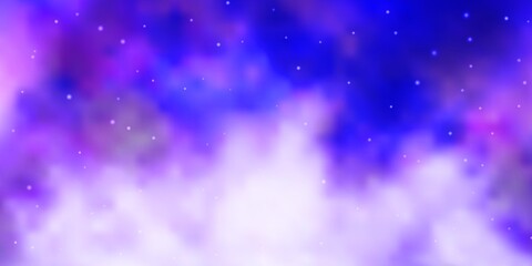 Light Purple vector background with colorful stars. Blur decorative design in simple style with stars. Design for your business promotion.