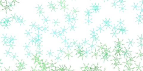 Light Green vector pattern with curved lines.