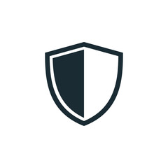Shield icon vector logo design template.