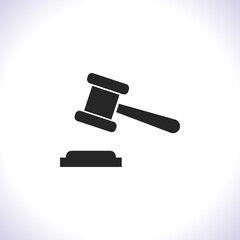 Judge gavel Vector icon . Lorem Ipsum Illustration design