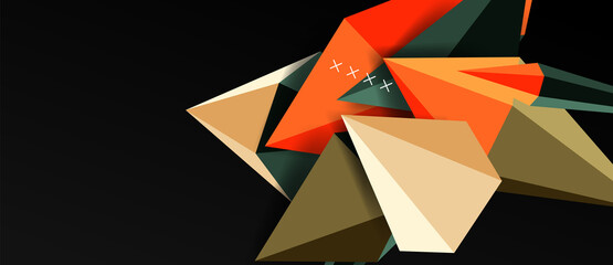 Trendy simple triangle abstract background, dynamic motion concept. Vector Illustration For Wallpaper, Banner, Background, Card, Book Illustration, landing page