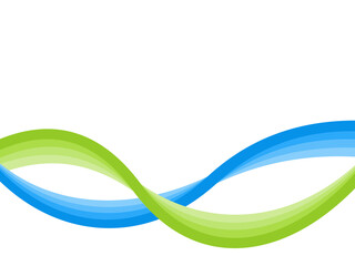 ウェーブ　波形　波　波打つ　曲線　夏　清涼感　躍動感　動的　白背景　抽象的　