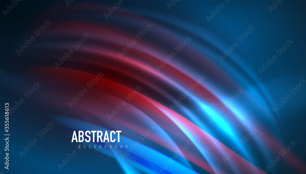 Poster fluid wave lines background. trendy abstract layout template for business or technology presentation