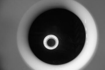Beautiful black and white picture of circle light.