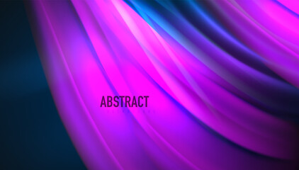 Creative fluid wave lines abstract background. Trendy abstract layout template for business or technology presentation, internet poster or web brochure cover, wallpaper