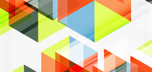 Geometric abstract background, mosaic triangle and hexagon shapes. Trendy abstract layout template for business or technology presentation, internet poster or web brochure cover, wallpaper
