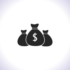 Money bag Vector icon . Lorem Ipsum Illustration design