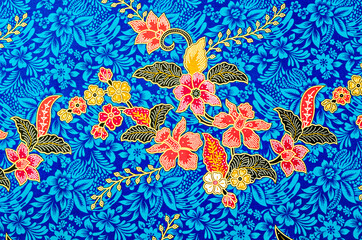 Fototapeta na wymiar The beautiful of art Batik textile pattern.