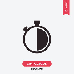 Stopwatch vector icon, simple sign for web site and mobile app.