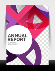 Business flyer annual report, circle and triangle shapes modern design
