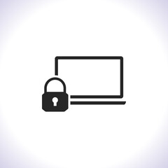 security laptop, protection icon. One of set web icons . Lorem Ipsum Illustration design