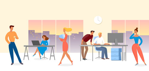 Office work, modern company