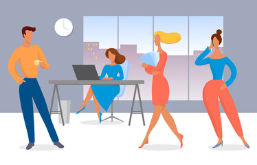 Office work, team meeting