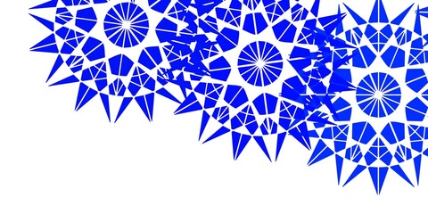 Light BLUE vector natural backdrop with flowers.