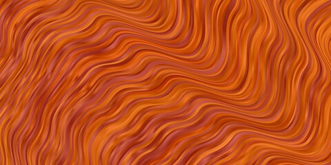 Light Orange vector template with lines. Brand new colorful illustration with bent lines. Pattern for commercials, ads.