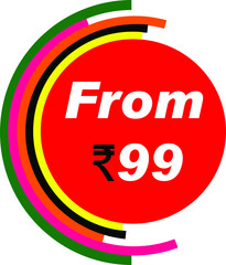 Red Vector Banner from 99