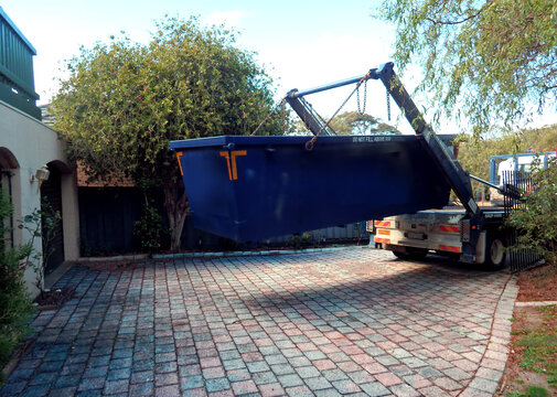 Garbage Skip being delivered