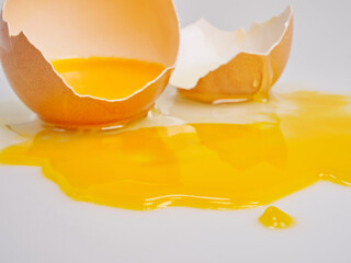 broken egg with yolk