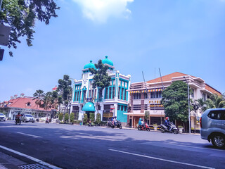 
A row of historical buildings that are still well preserved in the city of Surabaya