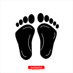 Human foot vector icon.Flat design style vector illustration for graphic and web design.