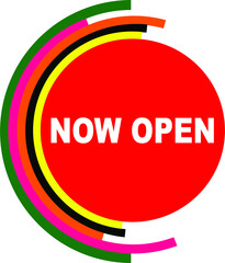 Red Vector Banner now open
