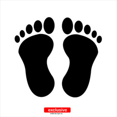 Human foot vector icon.Flat design style vector illustration for graphic and web design.